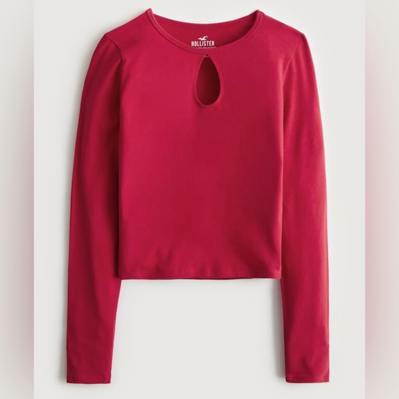 NWT HOLLISTER RED SIZE S LONG SLEEVE - Picture 3 of 8